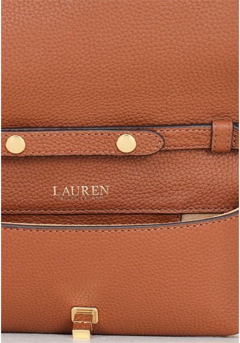 PEBBLED CROSSBODY TURN-LOCK TECH CASE leather shoulder bag for women LAUREN RALPH LAUREN | 432942073002BROWN